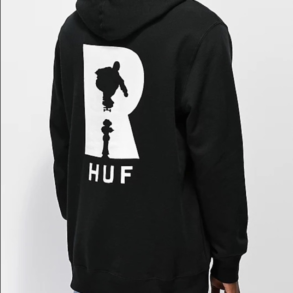 HUF Real Skateboards Black Hoodie